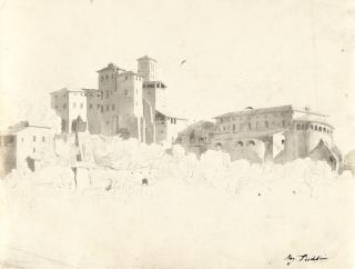 Johann Friedrich August Tischbein - Blick auf den Monte Celio in Rom