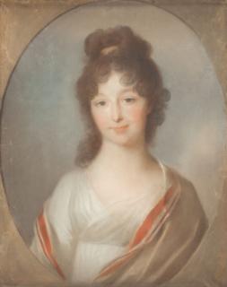 Johann Friedrich August Tischbein - Brustbild der Caroline Tischbein.