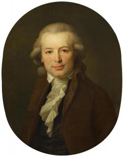 Johann Friedrich August Tischbein - Portrait des Karl August Böttiger mit braunem Rock.