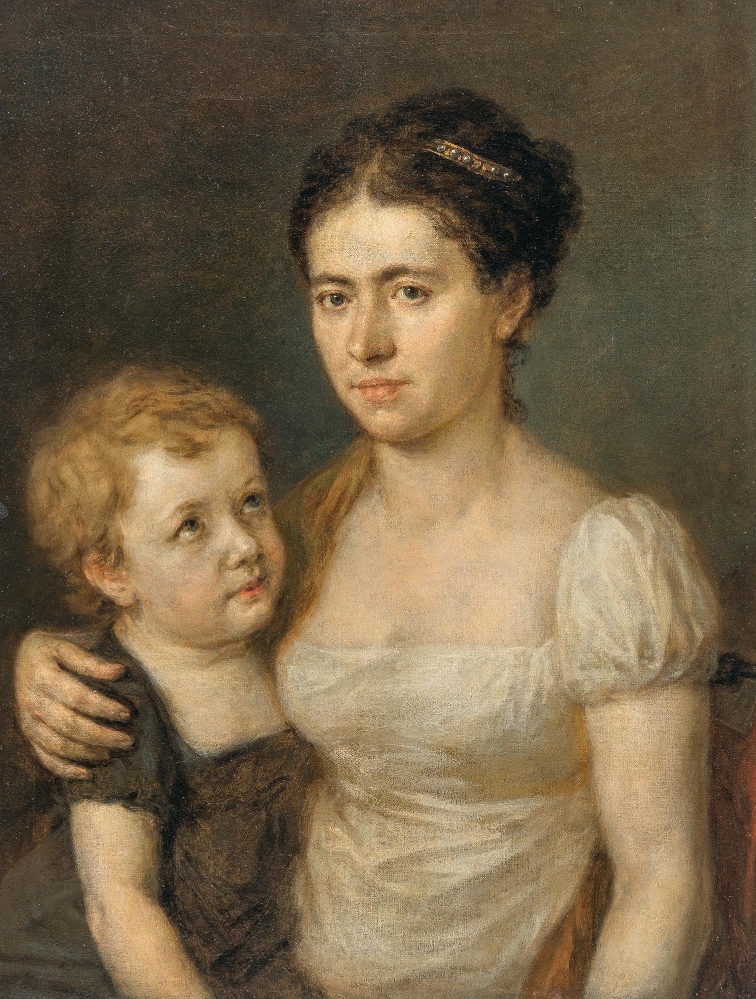 Johann Georg Edlinger - Baronin von Sigriz mit Tochter