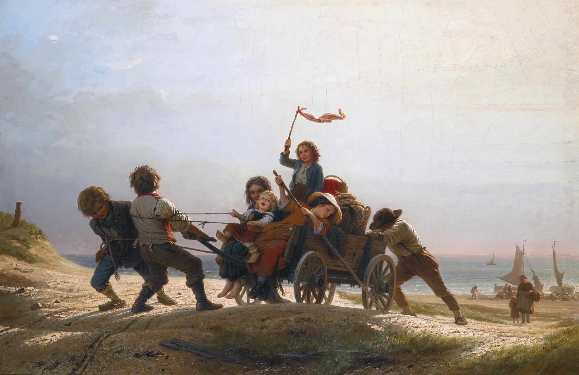 Johann Georg Meyer von Bremen - German Fröhliche Morgenfahrt (The Return From Fishing)