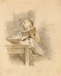 Johann Georg Meyer von Bremen - Lesendes Mädchen.