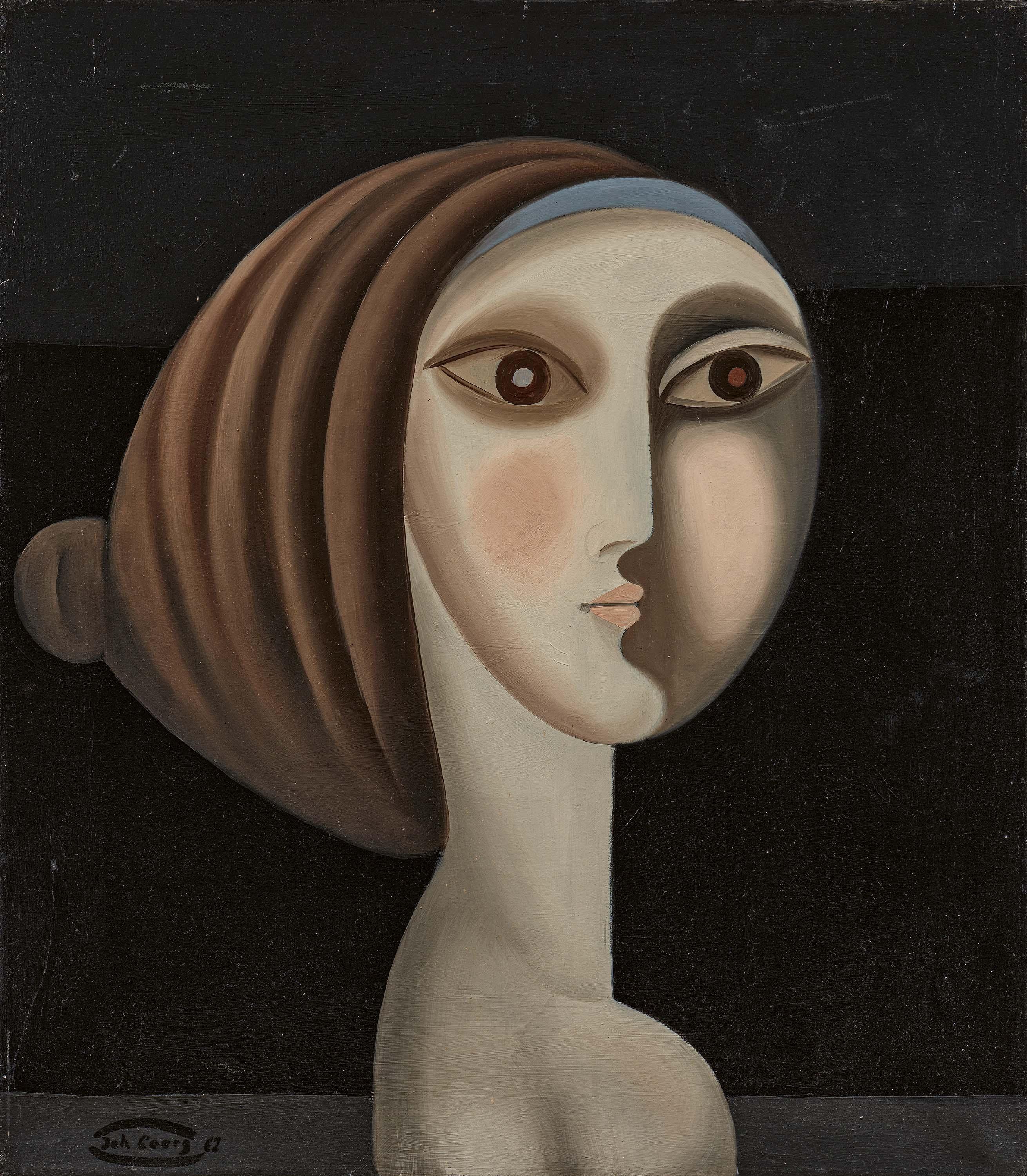 Johann Georg Müller - Ohne Titel (Frauenkopf).