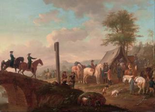 Johann Georg Pforr - A military encampment
