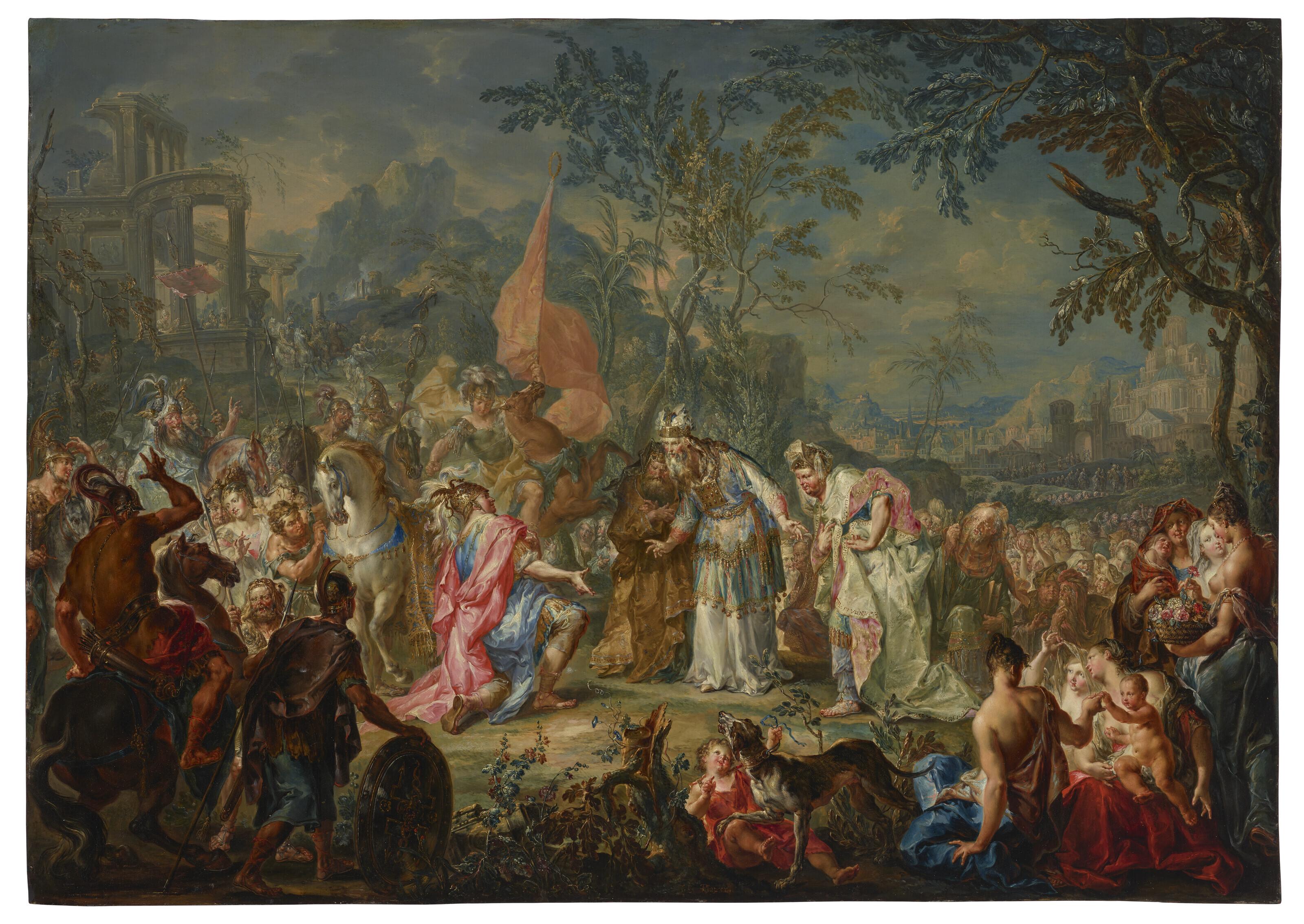 Johann Georg Platzer - Alexander the Great before the high priest Jaddua