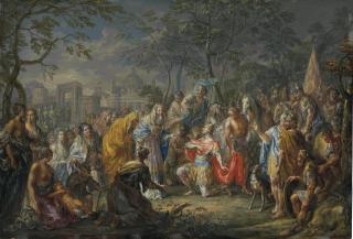 Johann Georg Platzer - Alexander the Great receiving keys of Babylon