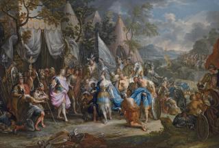 Johann Georg Platzer - The Amazon Queen, Thalestris, in the camp of Alexander the Great