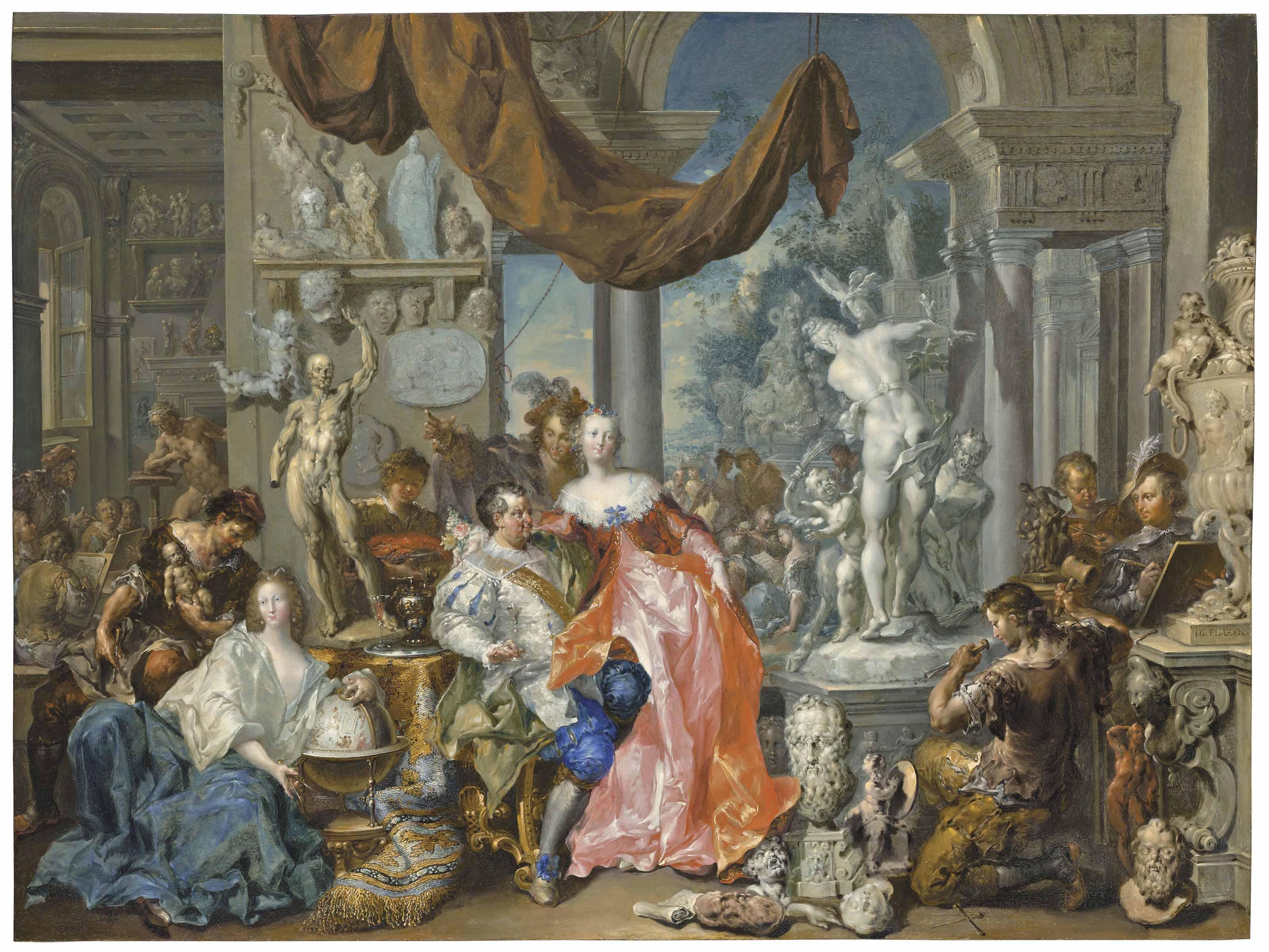 Johann Georg Platzer - The Sculptor\'s Studio