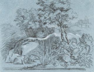 Johann Georg von Dillis - Badende in idealer Landschaft