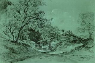 Johann Georg von Dillis - Bayerischer Bauernhof im Voralpenland