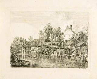 Johann Georg von Dillis - Der kleine Isarsteg.