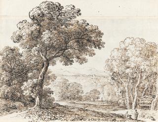Johann Georg von Dillis - Italienische Landschaft mit Hirten