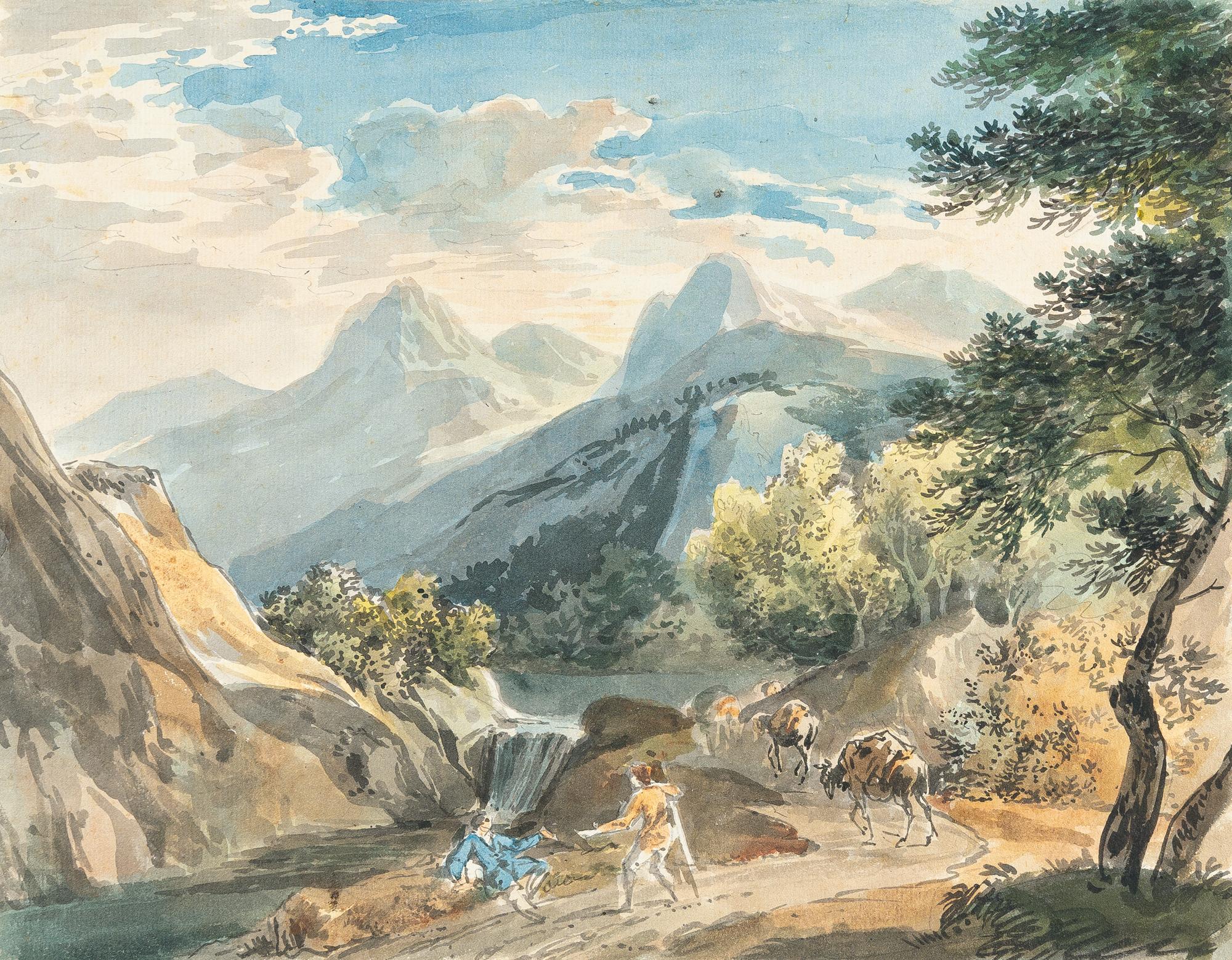 Johann Georg von Dillis - Maultierkarawane auf dem Weg durch die Hochalpen
