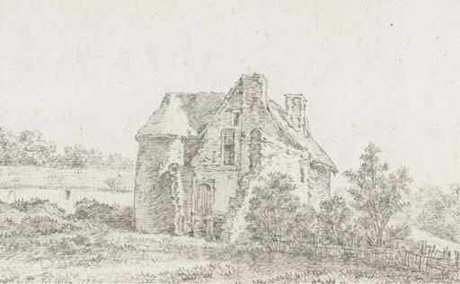 Johann Georg Wille - Une Chaumière Dans Un Paysage