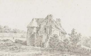 Johann Georg Wille - Une Chaumière Dans Un Paysage