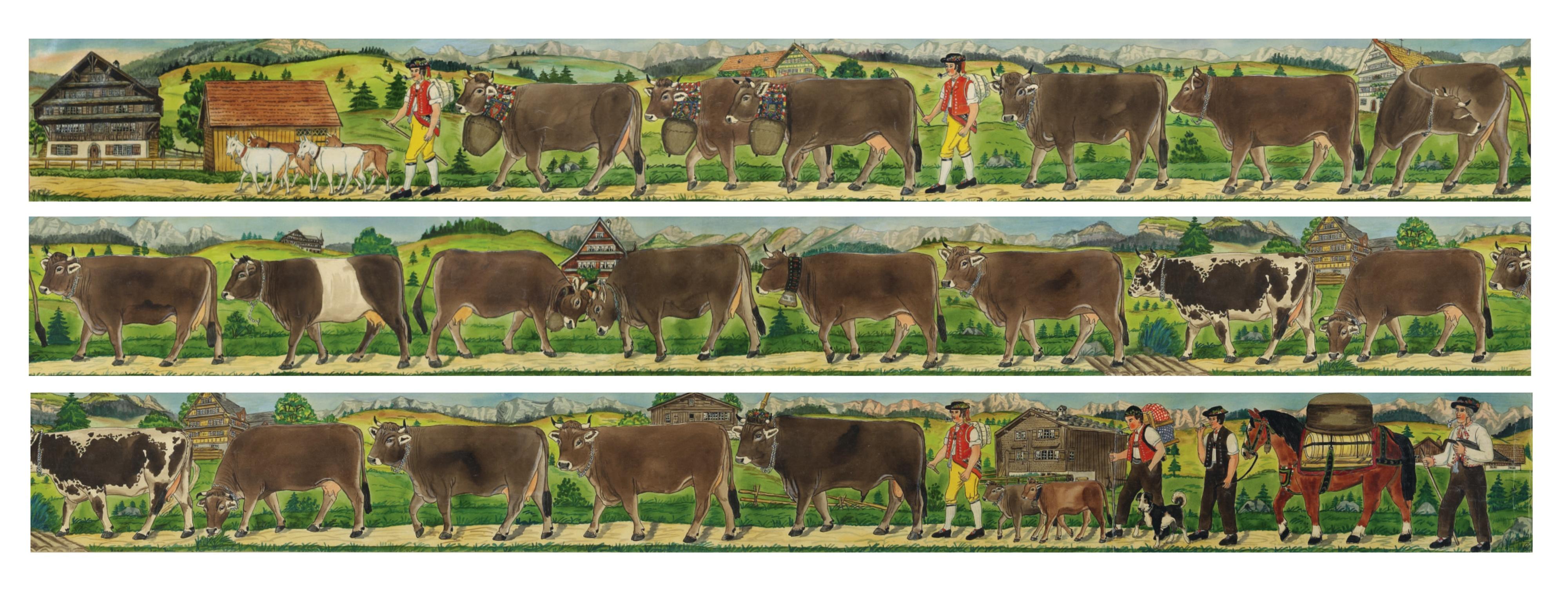 Johann Georg Zähndler - Sennenstreifen, 1951 Strip With \