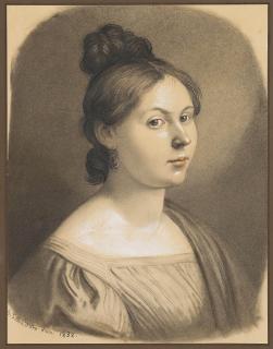 Johann Gottfried Schadow - Portrait of a lady, bust-length, turned to the right