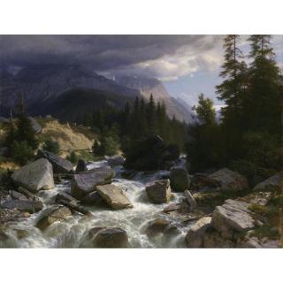 Johann Gottfried Steffan - Auf Dem Weg Nach Rosenlaui (Berner Oberland), 1890 On The Way To Rosenlaui (Bernese Oberland), 1890