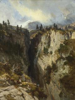 Johann Gottfried Steffan - Felsschlucht Bei Rosenlaui, 1878