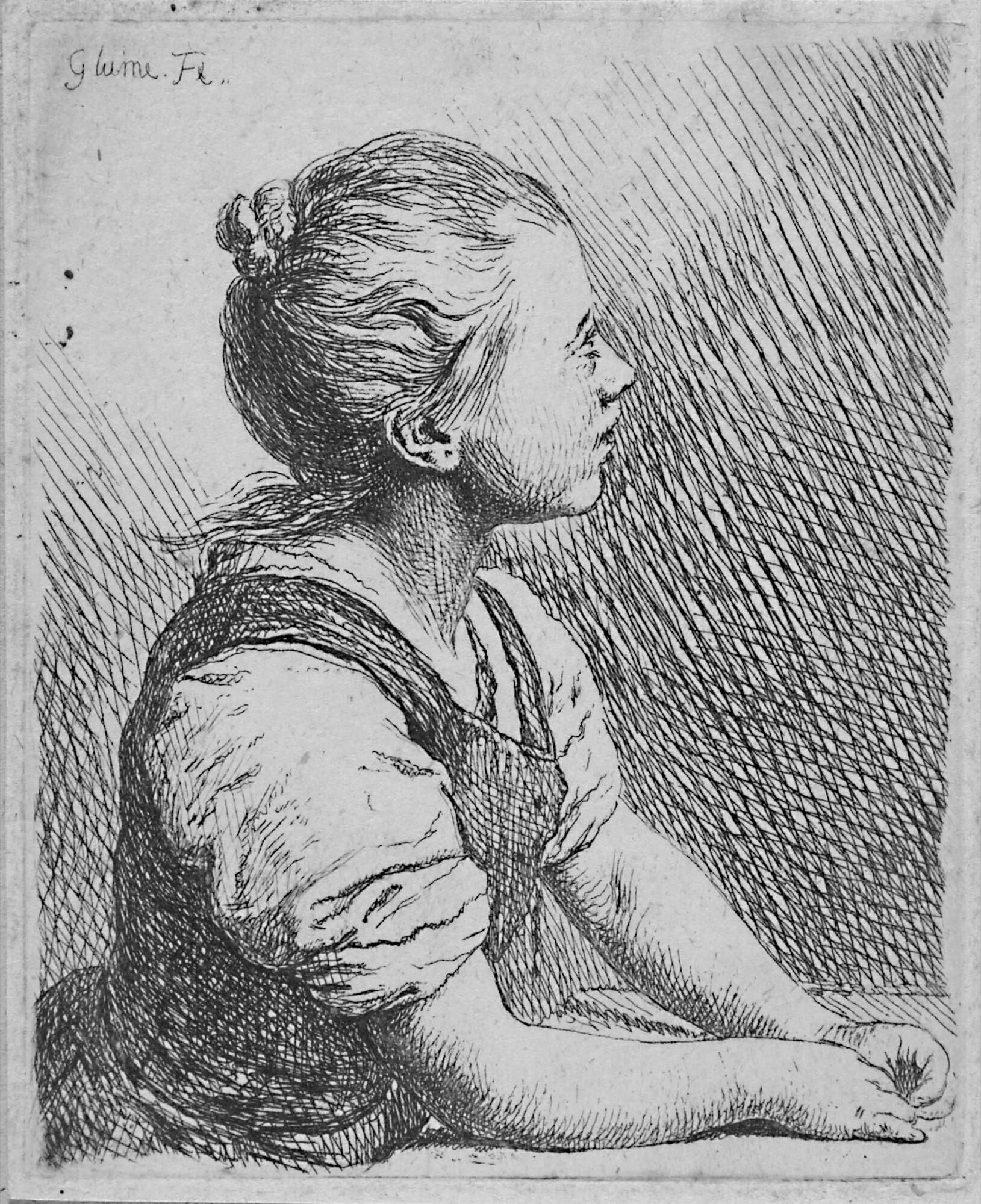 Johann Gottlieb Glume - 5 Bll.: Kinderporträts und häusliche Szenen.