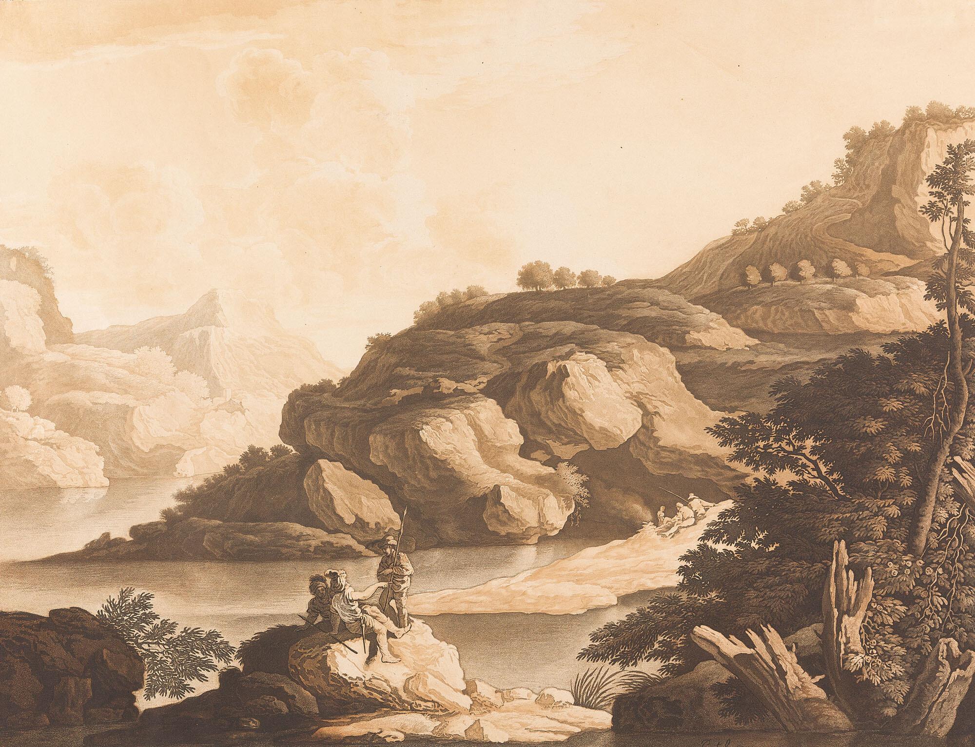 Johann Gottlieb Prestel - Vue en Sicile.