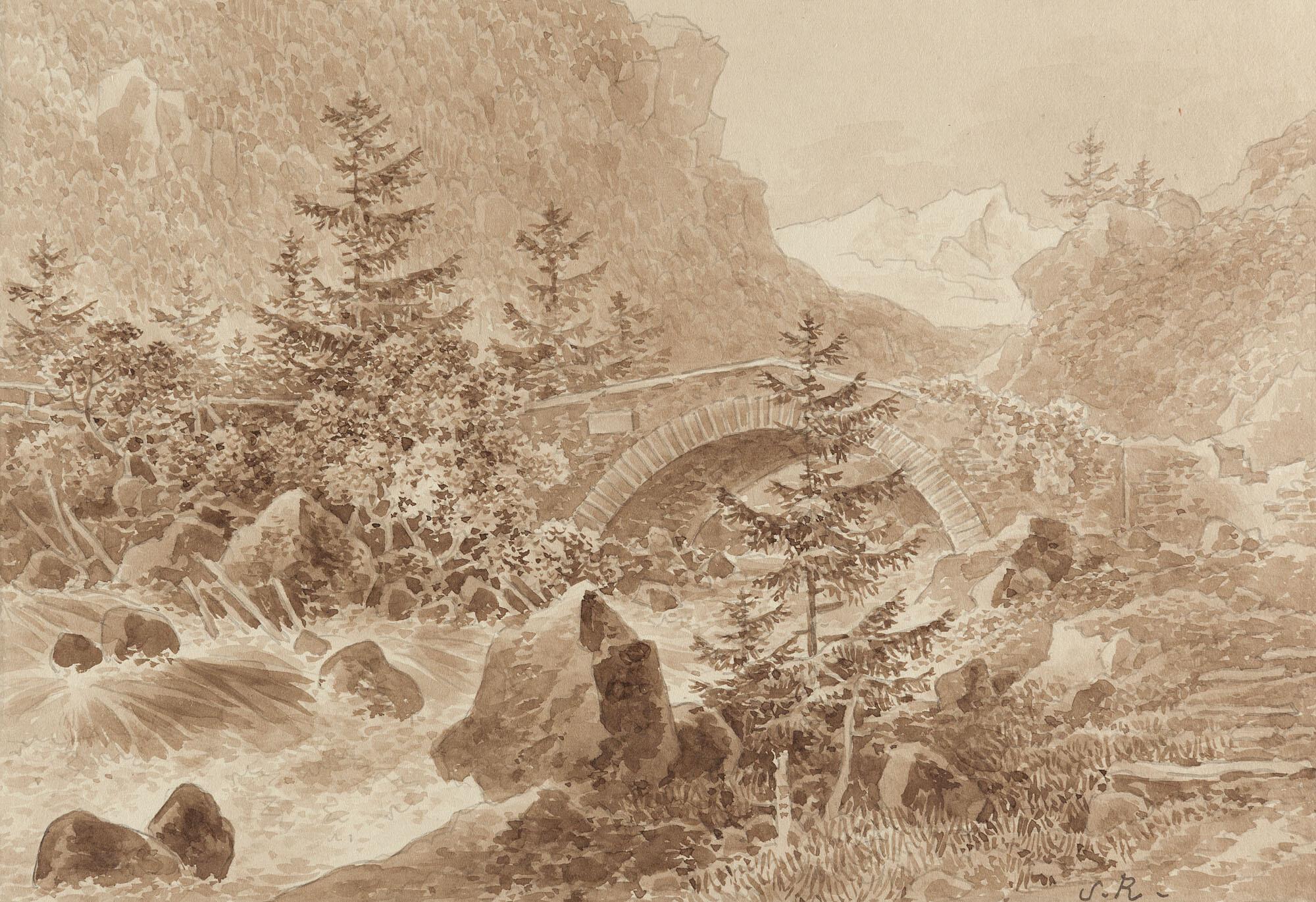 Johann Gottlieb Samuel Rösel - „Die erste Brücke über den Rhein (…) in Graubünden“.