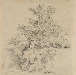 Johann Gottlieb Samuel Rösel - Kapelle bei Mondschein in dicht bewachsener Gebirgslandschaft.