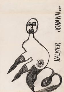 Johann Hauser - Nackte Frau