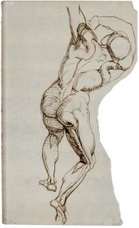 Johann-Heinrich Füssli - Etude d\'homme nu de dos (recto et verso)