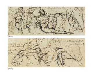 Johann Heinrich Füssli - Studies of figures after Michelangelo’s Sistine Ceiling