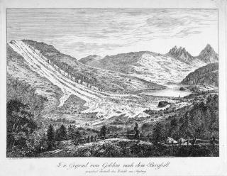 Johann Heinrich Meyer - 2 Bll.: Die Gegend von Goldau vor dem Bergfall.