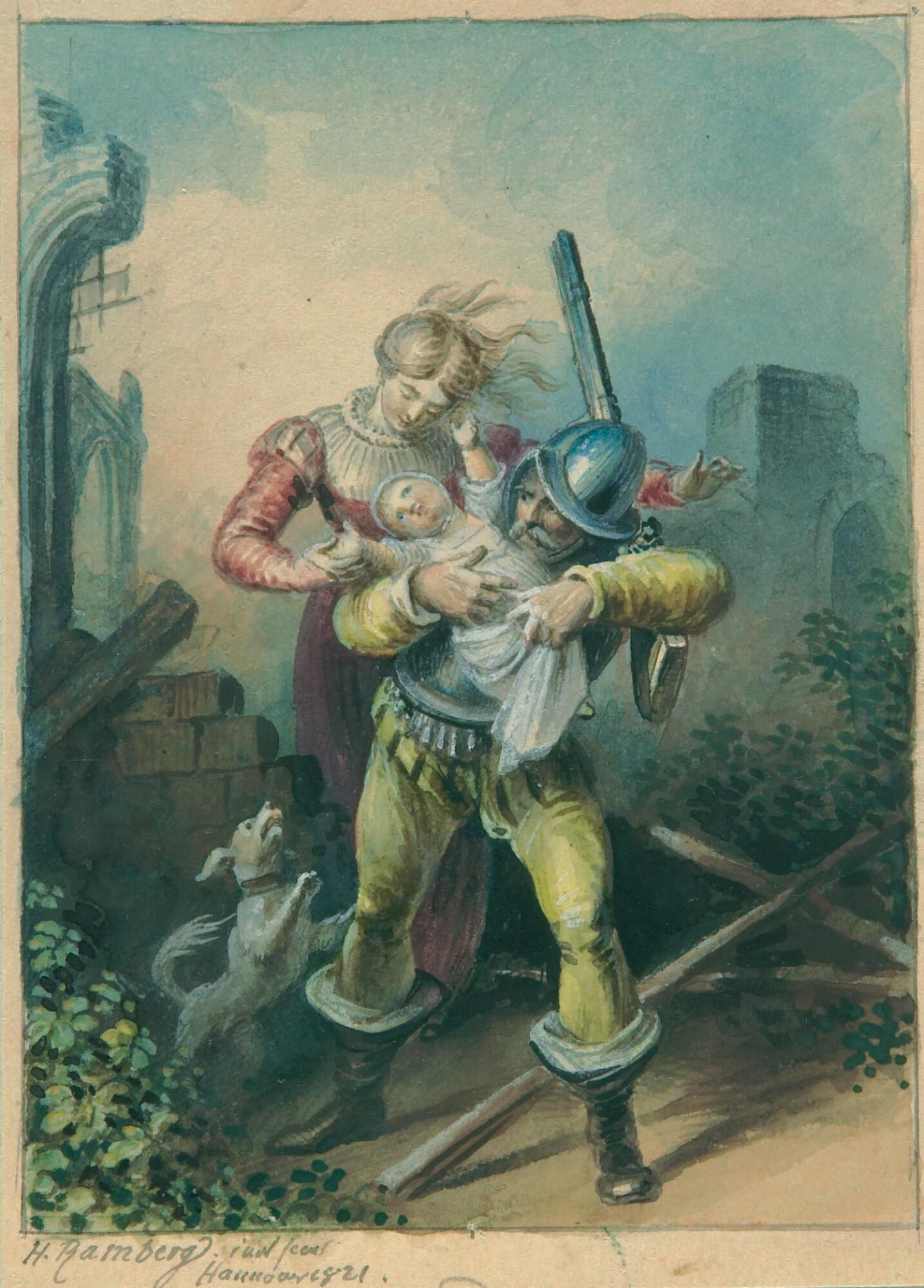 Johann Heinrich Ramberg - Der Raub des Kindes.