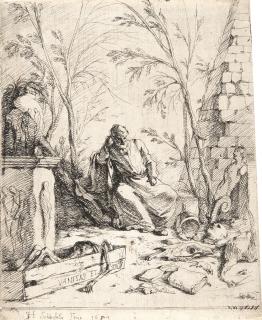 Johann Heinrich Schönfeld - Der Philosoph Demokrit in Meditation (Vanitas Et …)