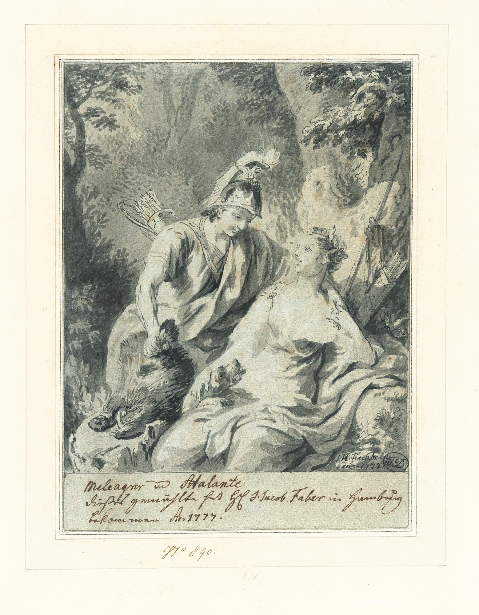 Johann Heinrich Tischbein d. Ä. - 2 Bll.: Atalante und Meleager – Theseus und Ariadne