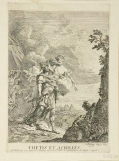 Johann Heinrich Tischbein d. Ä. - 2 Bll.: Thetis et Achilles – Menelaus et Paris.