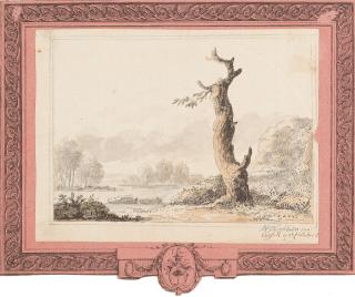 Johann Heinrich Tischbein d. Ä. - Kleine Landschaft mit knorrigem Baum