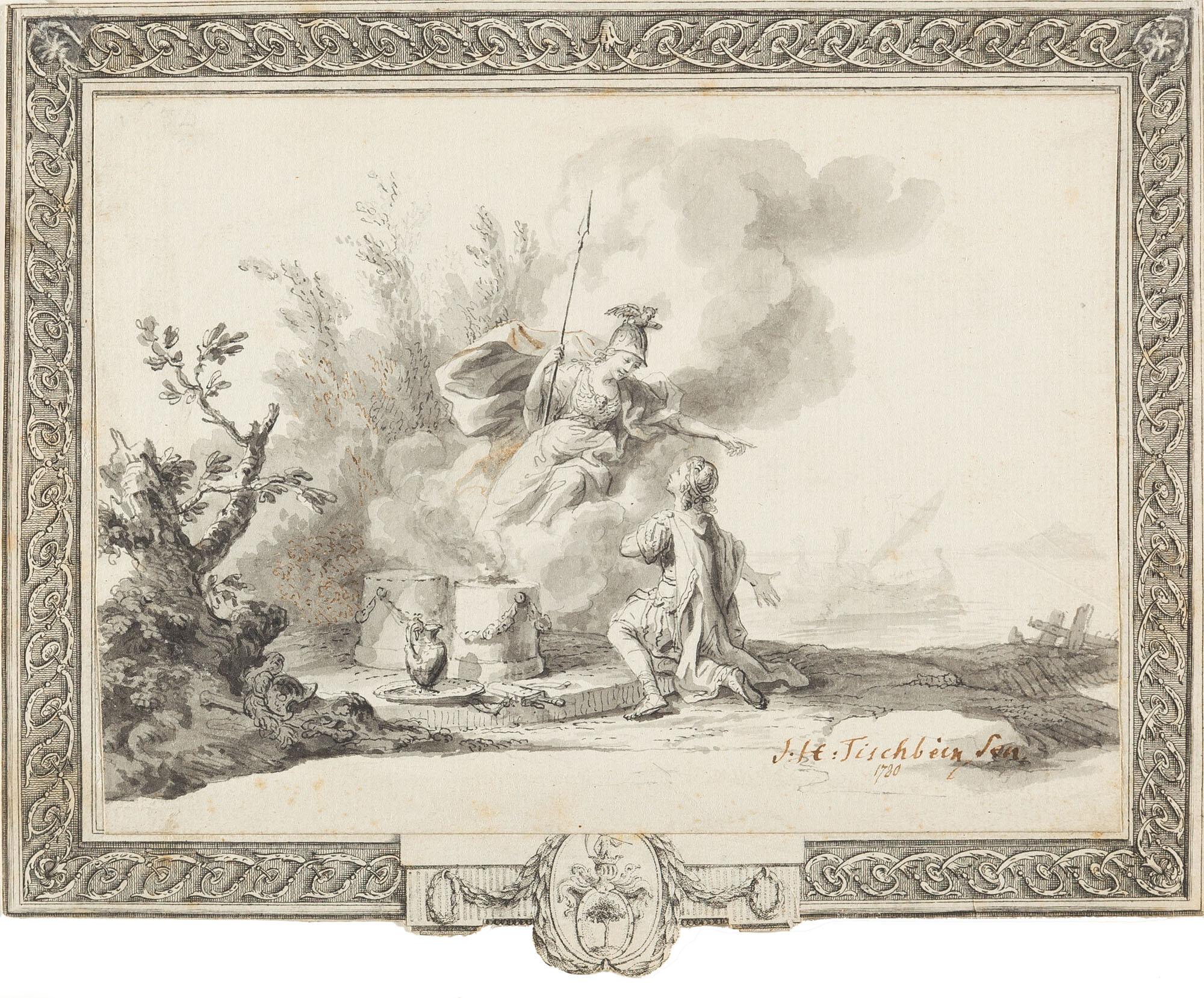 Johann Heinrich Tischbein d. Ä. - Minerva erscheint dem Prinzen Telemach.