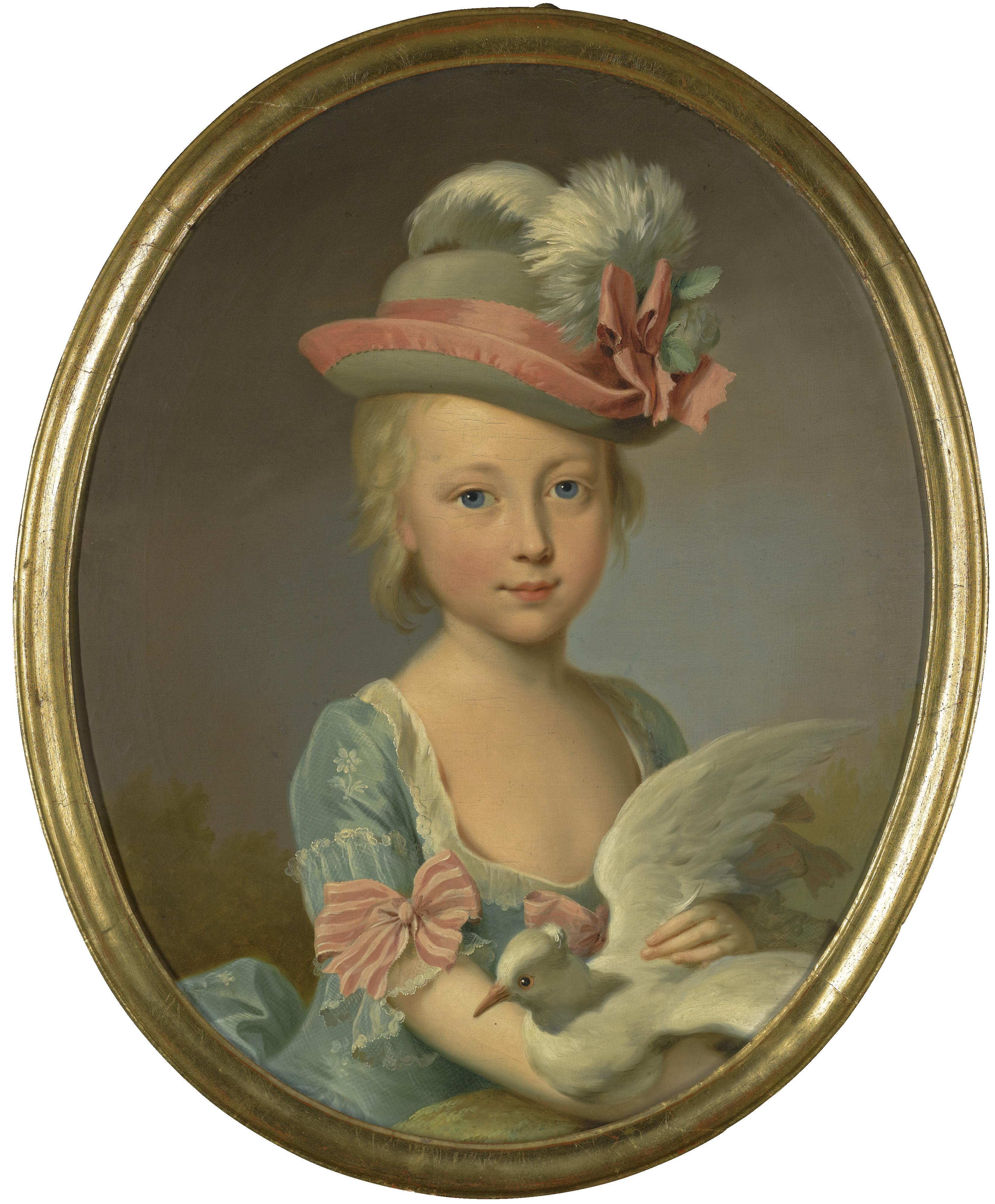 Johann Heinrich Tischbein The Elder - Portrait Of A Young Girl, Said To Be Helene Amelie Madeline Molz (1773-1777)