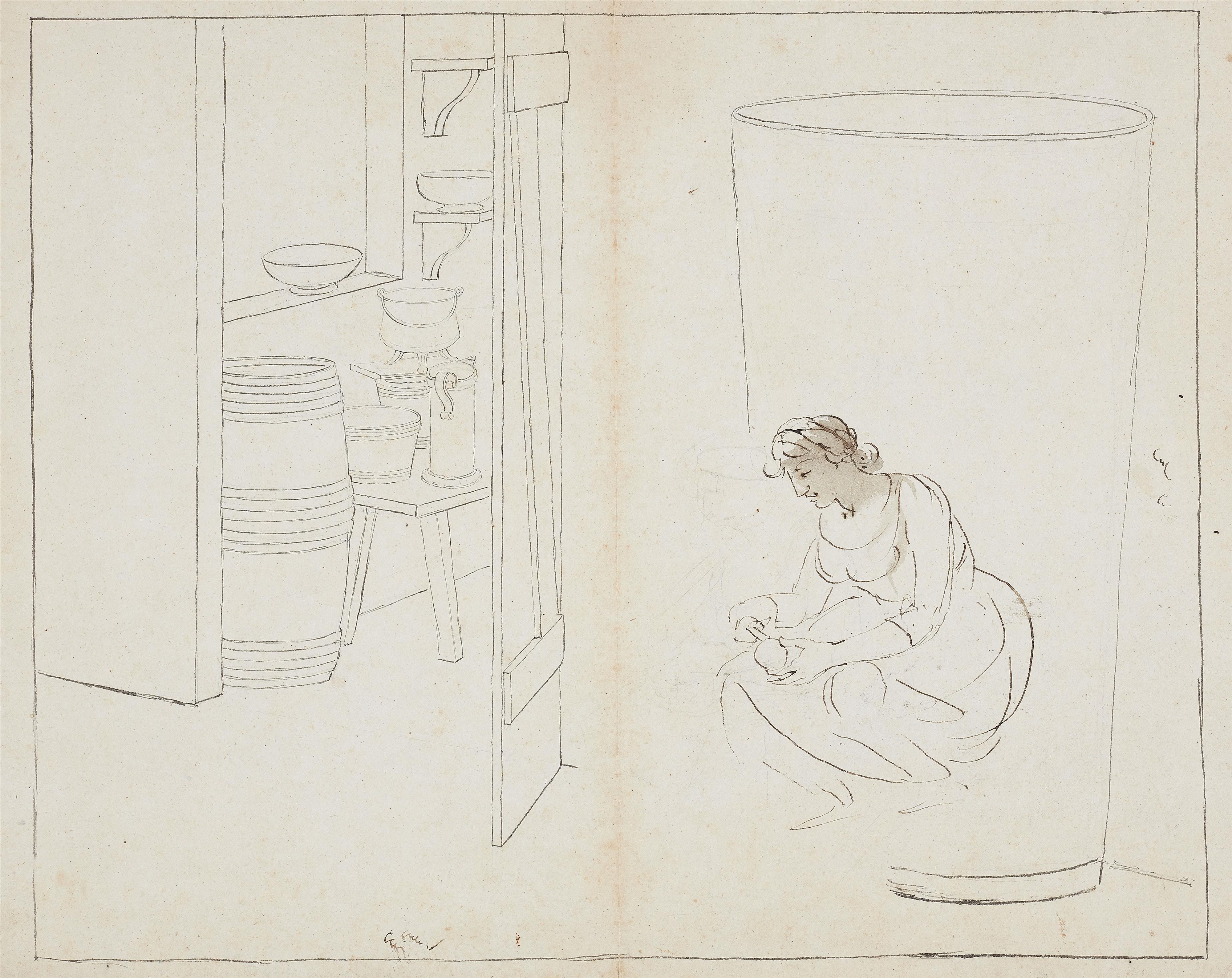 Johann Heinrich Wilhelm Tischbein - Die Kartoffelschälerin