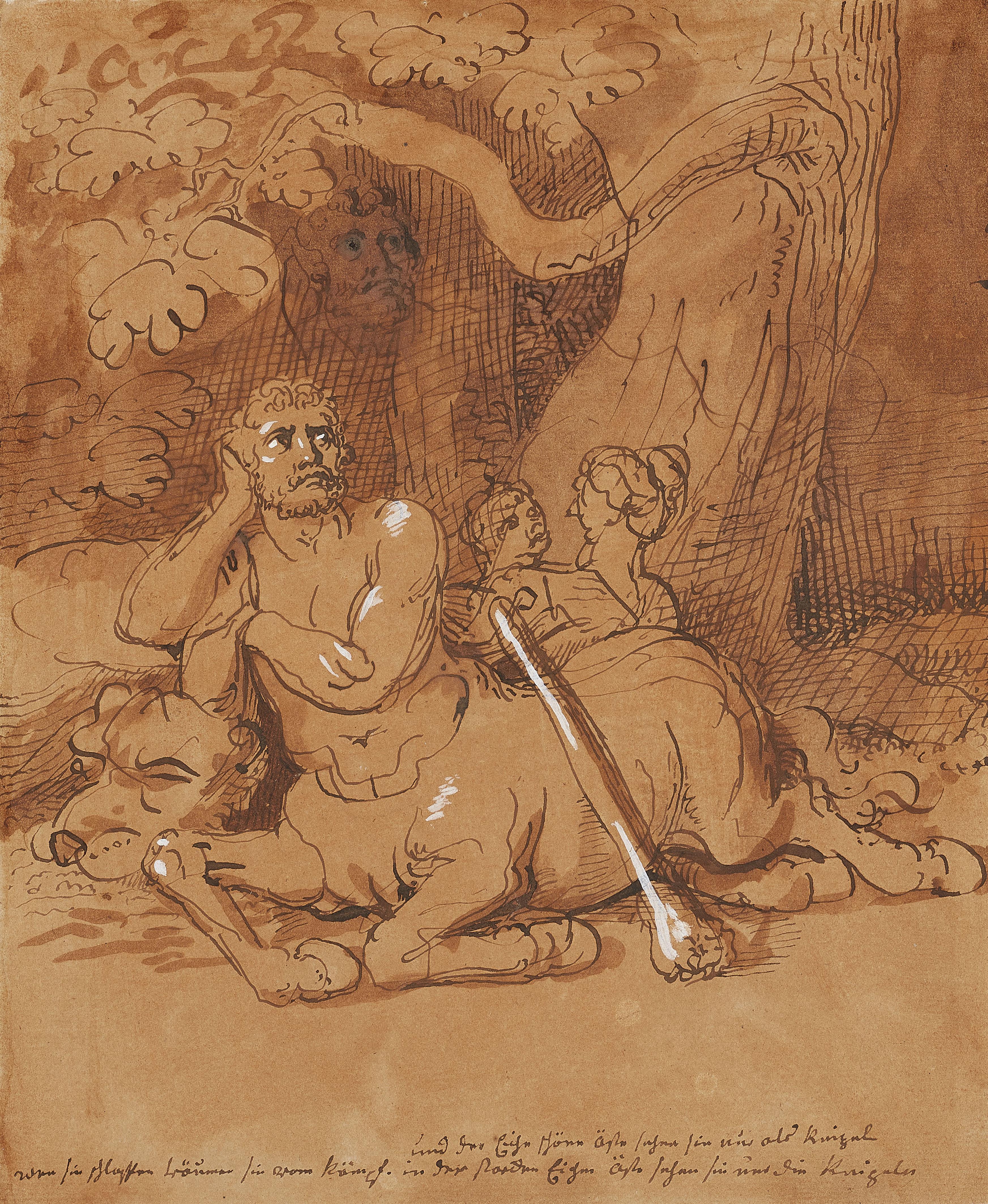 Johann Heinrich Wilhelm Tischbein - Liegender Zentaur unter der Eiche