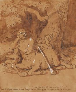 Johann Heinrich Wilhelm Tischbein - Liegender Zentaur unter der Eiche