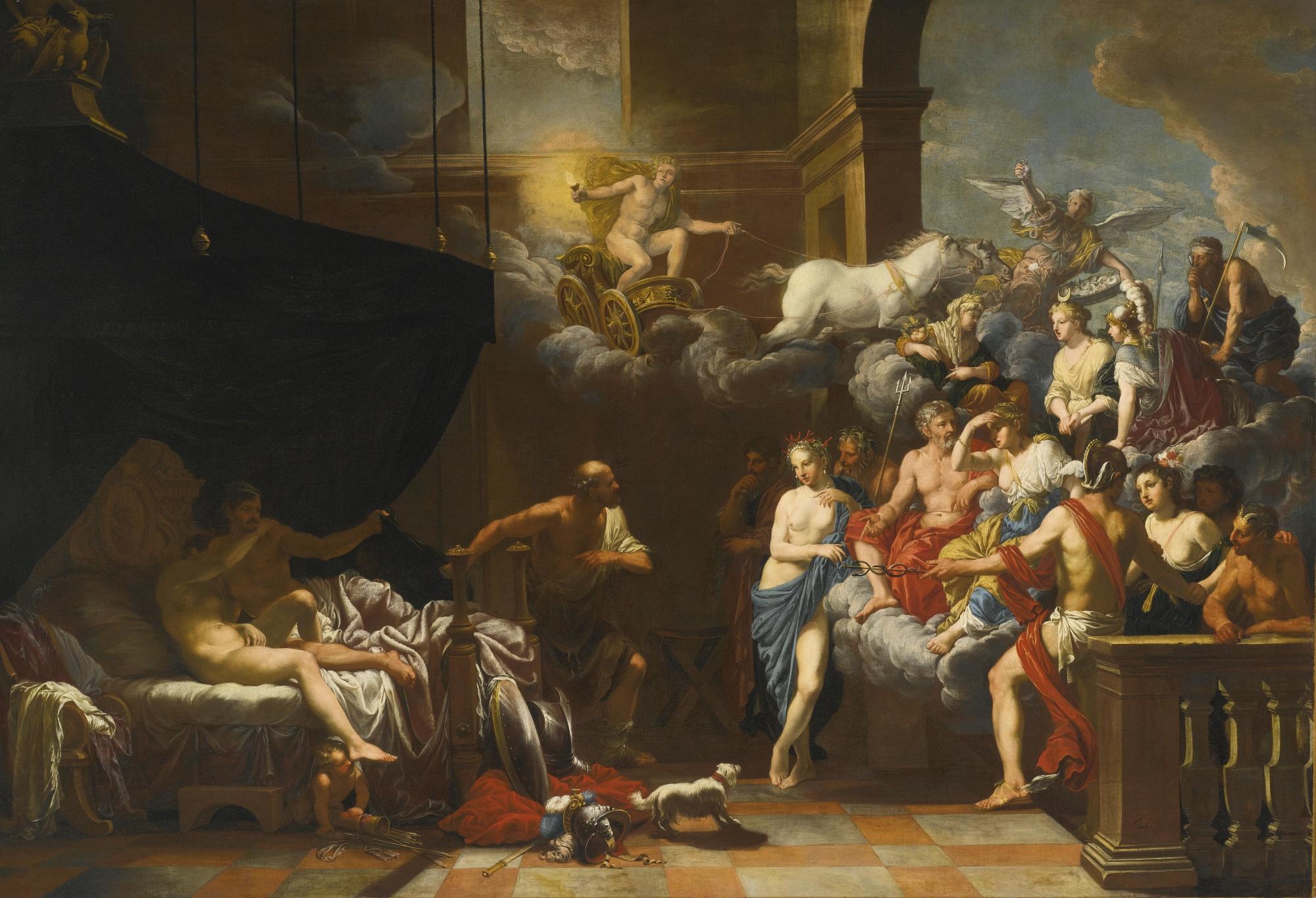 Johann Heiss - Vulcan Surprising Venus And Mars In Bed Before An Assembly Of The Gods