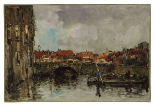Johann Hendrik van Mastenbroek - A Bridge on the Canal