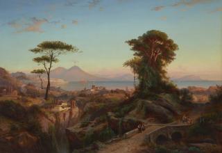Johann Hermann Carmiencke - Mt. Vesuvius and the Bay of Naples