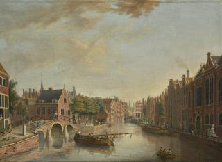 Johann Jacob Koller - Amsterdam, A View Of The Spui With, On The Left, The Nieuwezijds Voorburgwal And The Entrance Of The Begijnhof With The Tower Of The Engelse Kerk, The Bridge Of The Kalverstraat, And The Tower Of The Zuiderkerk Beyond