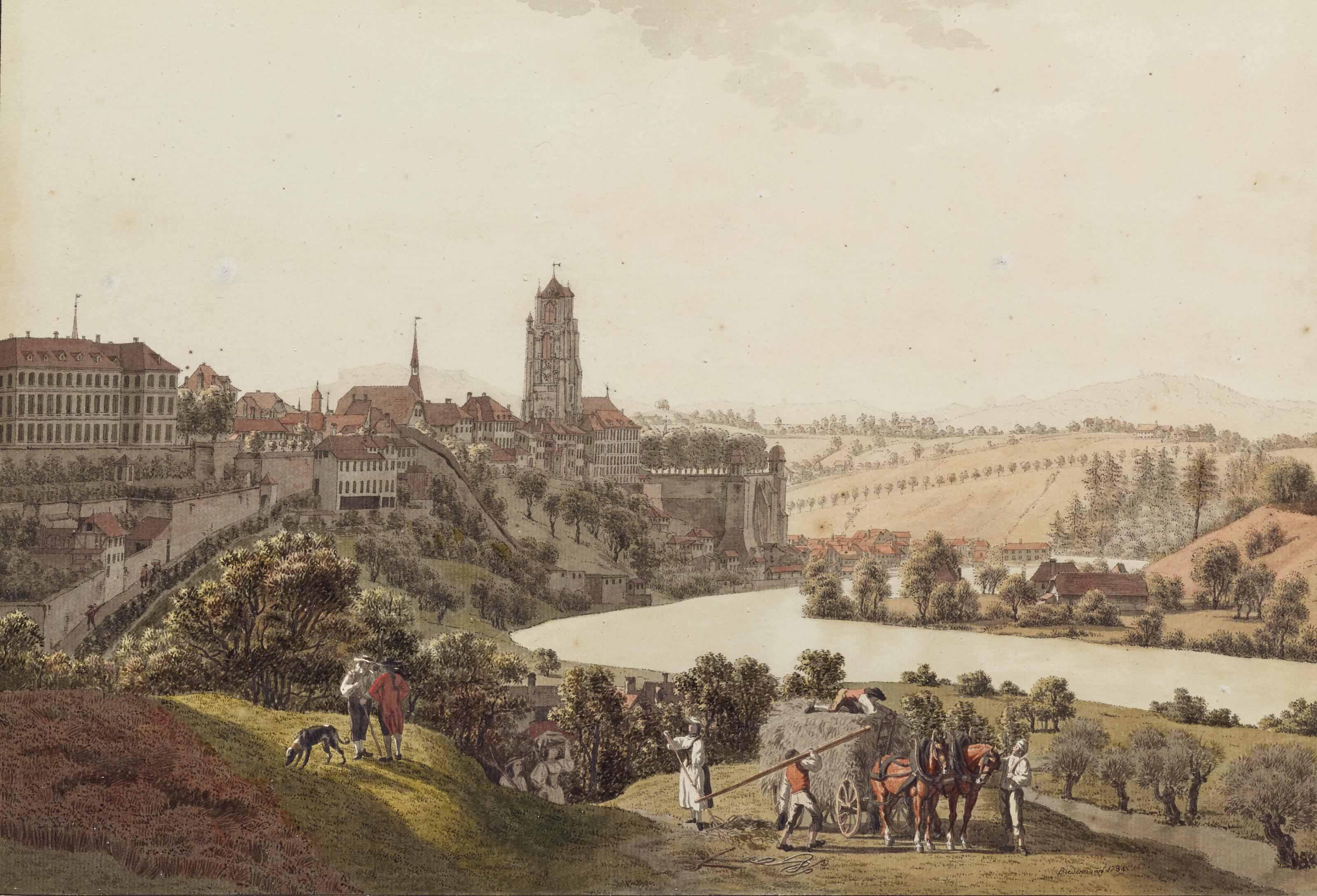 Johann Jakob Biedermann - Ansicht von Bern, 1784
