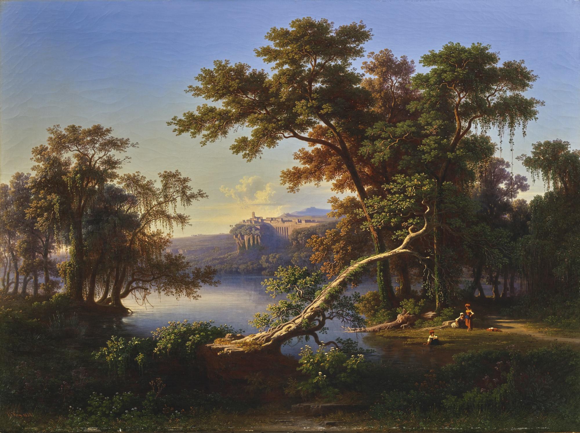 Johann Jakob Frey - Italienische Landschaft, 1857