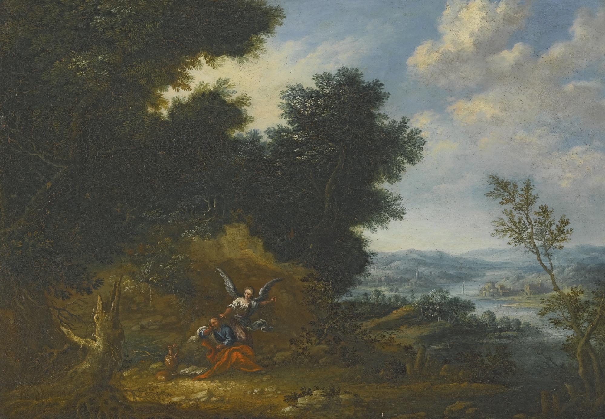 Johann Jakob Hartmann - Jacob\'S Dream; The Angel Appearing To Hagar And Ishmael