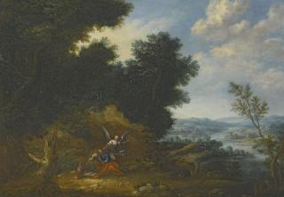 Johann Jakob Hartmann - Jacob\'S Dream; The Angel Appearing To Hagar And Ishmael