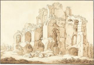 Johann Jakob Hoch - 4 Bll.: Landschaften mit Ruinen.